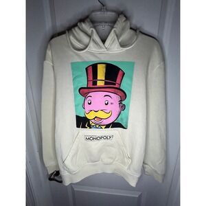 Vintage Y2k Monopoly Board Game Double Sided Money Hoodie